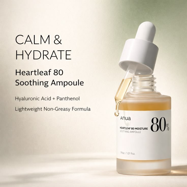 Anua - Heartleaf 80% Soothing Ampoule, 30ml